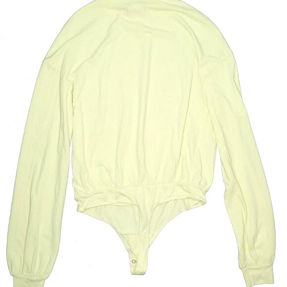 n :PHILANTHROPY Emmie Long Sleeve Crew Neck Chartreuse Bodysuit NWT Size Small - Picture 2 of 7
